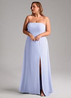 Azazie Wren Bridesmaid Dresses Lavender A-Line Side Slit Chiffon Convertible Dress image10