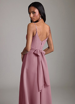 Azazie Kali Bridesmaid Dresses Vintage Mauve A-Line Pleated Chiffon Dress image2