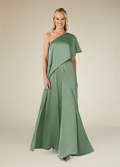 Azazie Hagretta Mère de la mariée Robes Robe Combinaison/Tailleur Pantalon en Satin extensible Matcha image1
