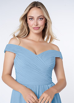 Azazie Audrianna Schlussverkauf Wandelbar Eine Linie Schulterfrei gerafft Chiffon Kleid Burgundy image5