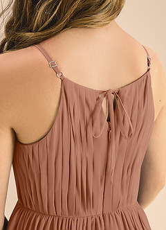 Azazie Elliora Junior Bronzer A-Line Pleated Chiffon Dress image7