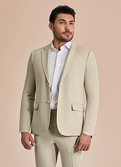 front William Tan Comfort Blend  Suit Jacket