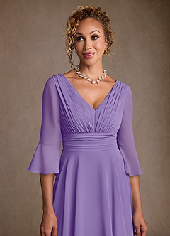 Azazie Aerynne Mother of the Bride Dresses Tahiti A-Line Pleated Chiffon Dress image5