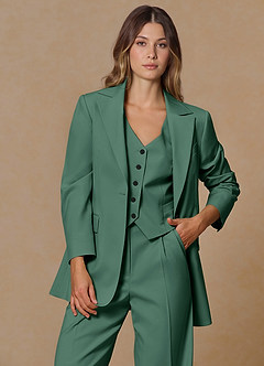 front Rowan Eucalyptus Refined Weave Performance 3-Piece Suit