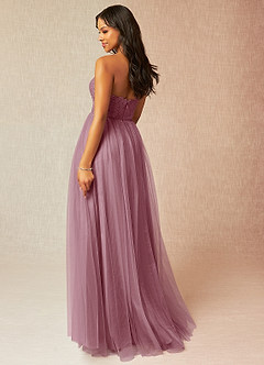 Azazie Roni Bridesmaid Dresses Vintage Mauve A-Line Sweetheart Neckline Tulle Convertible Dress image3