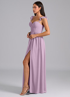 Azazie Denisse Bridesmaid Dresses Wisteria A-Line Ruched Chiffon Dress image3