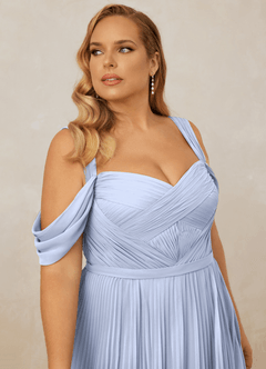 Christian Siriano Bridal for Azazie 1013 Bridesmaid Dresses Ice A-Line Off the Shoulder Chiffon Dress image14