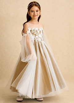 Azazie Zimi vestidos de niña de las flores Vestido de Caramelo de Tul de Princesa con Escote de Corazón image6