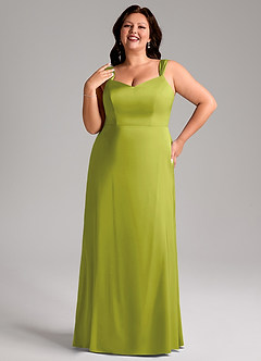 Azazie Denice Suknie dla druhen Osłona Pofałdowany Satyna elastyczna Do ziemi Sukienka image10