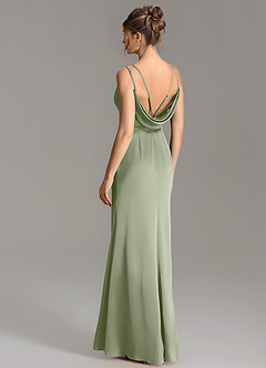 Azazie Egypt Robes de demoiselle d'honneur Robe Sirène en Satin extensible Décolleté en cœur Pistache image5
