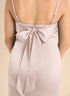 Azazie Mai Junior Blushing Pink A-Line Sweetheart Neckline Stretch Satin Dress image6