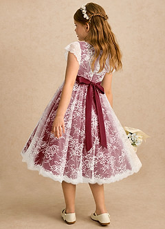 Azazie Maisie Flower Girl Klänningar Klänning A-linje i Spets image5