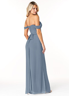 Azazie Joretta Final Sale Twilight A-Line Off the Shoulder Chiffon Convertible Dress image5