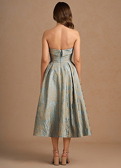 Cecilia Vintage Blue Midi Dress image2