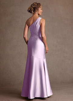 Azazie Haifa Mère de la mariée Robes Robe Sirène en Satin extensible Une épaule Frostiges Flieder image2