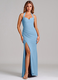 Azazie Emeria Suknie dla druhen Syrena Dekolt w kształcie serca Szyfon Do ziemi Sukienka image3