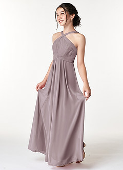 Azazie Anthea Junior Dusk Pleated Chiffon Dress image4