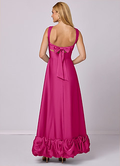 Barbie ♥ Azazie Final Sale Bermuda A-Line with Pockets Stretch Satin Dress image2