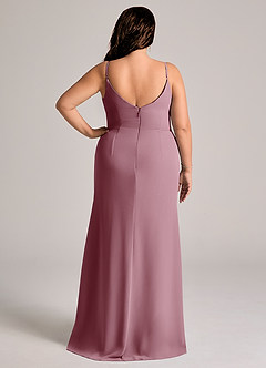 Azazie Deandra Bridesmaid Dresses Vintage Mauve Mermaid Pleated Chiffon Dress image8