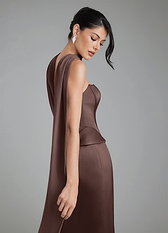 Azazie River Bridesmaid Dresses Ganache Sheath Corset Stretch Satin Convertible Dress image15