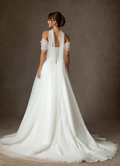 Azazie Adalyn Wedding Dresses Diamond White Ball-Gown Tulle Dress image2