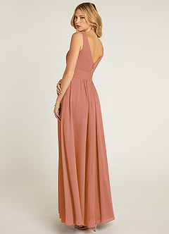 Azazie Pierrette Bridesmaid Dresses MAI TAI A-Line Pleated Chiffon Dress image4