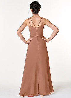 Azazie Janine Junior Bronzer A-Line Chiffon Dress image2