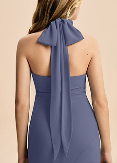 Azazie Velli Junior Vestido Tormentoso de Chiffon de sereia com Pescoço alto image6