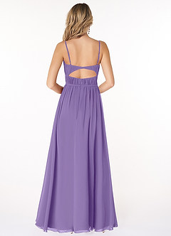 Azazie Yanelie Bridesmaid Dresses Tahiti A-Line Scoop Pleated Chiffon Dress image4