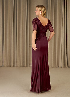 Azazie Ivanna vestidos de madre de la novia Vestido de Cabernet de Encaje de Sirena image4