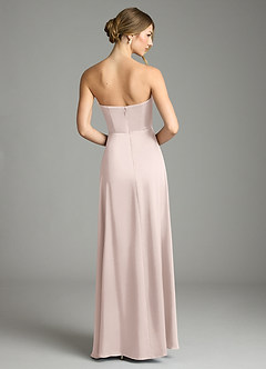 Azazie Wren Bridesmaid Dresses Blushing Pink A-Line Strapless Stretch Satin Convertible Dress image7