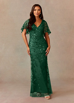 Upstudio Petaluma Final Sale Dark Green Mermaid V-Neck Sequins Dress image2