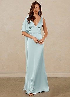 Christian Siriano Bridal for Azazie 1011 Robes de demoiselle d'honneur Robe Sirène en Satin extensible Arc Brume image3