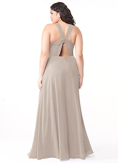 Azazie Jane Bridesmaid Dresses Frost A-Line V-Neck Pleated Chiffon Dress image7