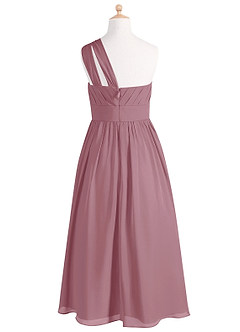 Azazie Molly Junior Vintage Mauve A-Line Pleated Chiffon Dress image8