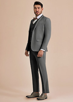 front William Charcoal Comfort Blend 3-piece suit