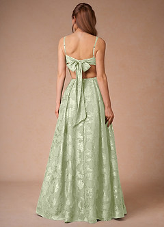 Althea Light Green Tie-Back Maxi Dress image2