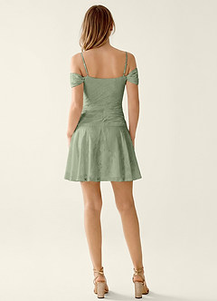 Delia Hellgrün Minikleid aus Spitze image5