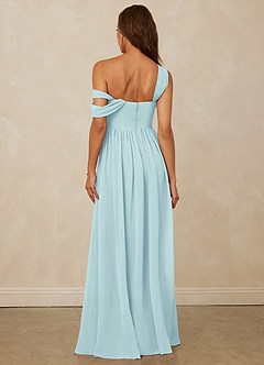 Christian Siriano Bridal for Azazie 1014 Bridesmaid Dresses Sea Glass A-Line Off the Shoulder Chiffon Dress image3