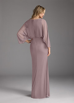 Azazie Ysabella Abiti per la Madre della Sposa Abito Sirena in Maglia Plissettato Dusk image5