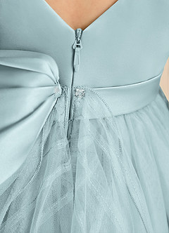 Azazie Pear Flower Girl Dresses Mist Ball-Gown Bow Tulle Dress image7