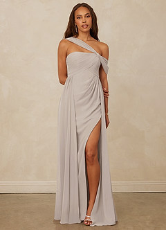 Christian Siriano Bridal for Azazie 1014 Bridesmaid Dresses Frost A-Line Off the Shoulder Chiffon Dress image1