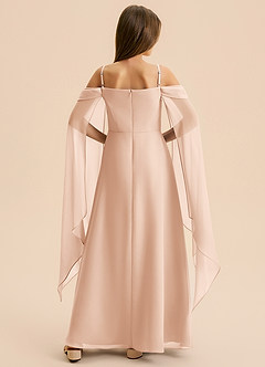 Azazie Moana Junior Linia A Pofałdowany Szyfon Długość podłogi Młodsza druhna Sukienka image5