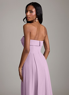 Azazie Lucienne Bridesmaid Dresses Wisteria A-Line Strapless Chiffon Convertible Dress image7