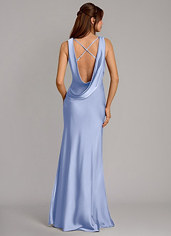 Azazie Cheryl Brautjungfernkleider Meerjungfrau-Linie Stretch-Satin Kleid Eis image5