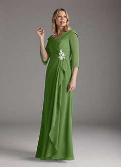 Azazie Jaycee Klänningar till brudens mor Klä A-Line i Chiffong Basilika image4