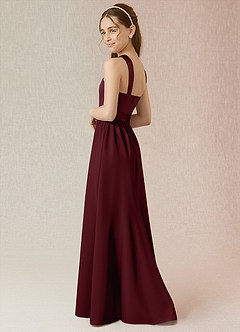 Azazie Jiya Junior Klänning av A-Line i Stretch Satin Plisserad image3