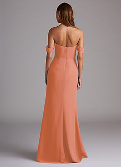 Azazie Saige Bridesmaid Dresses Sunset A-Line Off the Shoulder Chiffon Convertible Dress image8