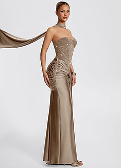 Vestido Champán Largo Quinley image5