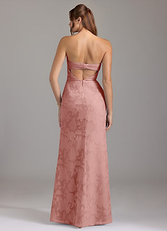 Azazie Leonis Bridesmaid Dresses Rosette Sheath Strapless Floral Burnout Convertible Dress image6